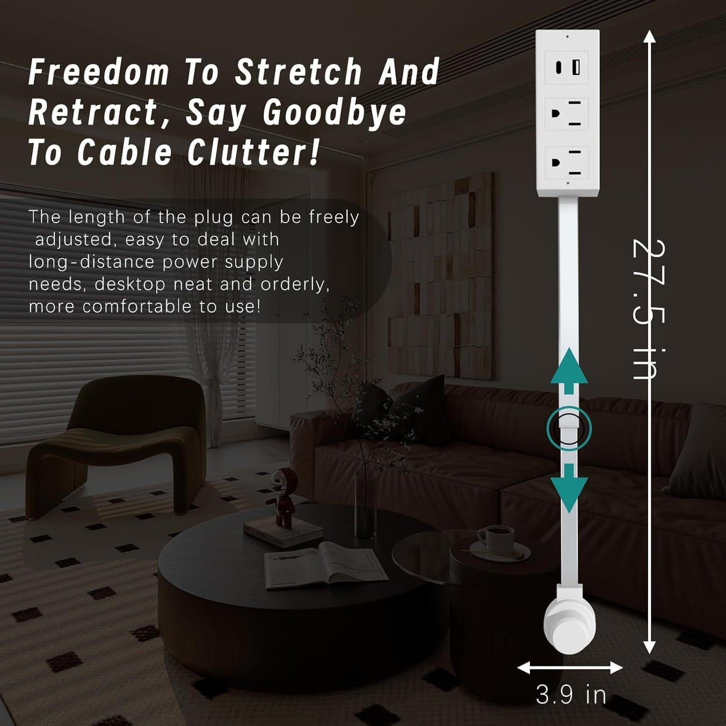 Power Outlet Socket Extender