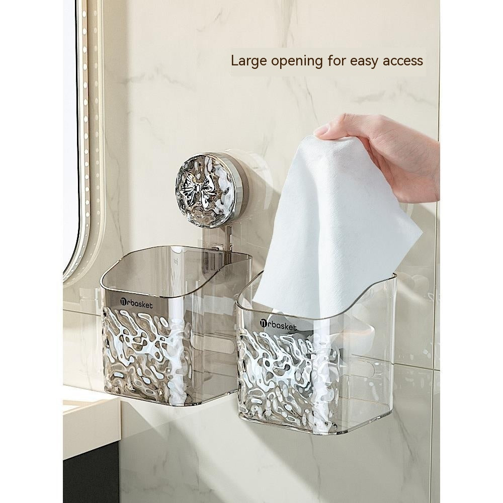 No-Drill Bathroom Suction Storage Box