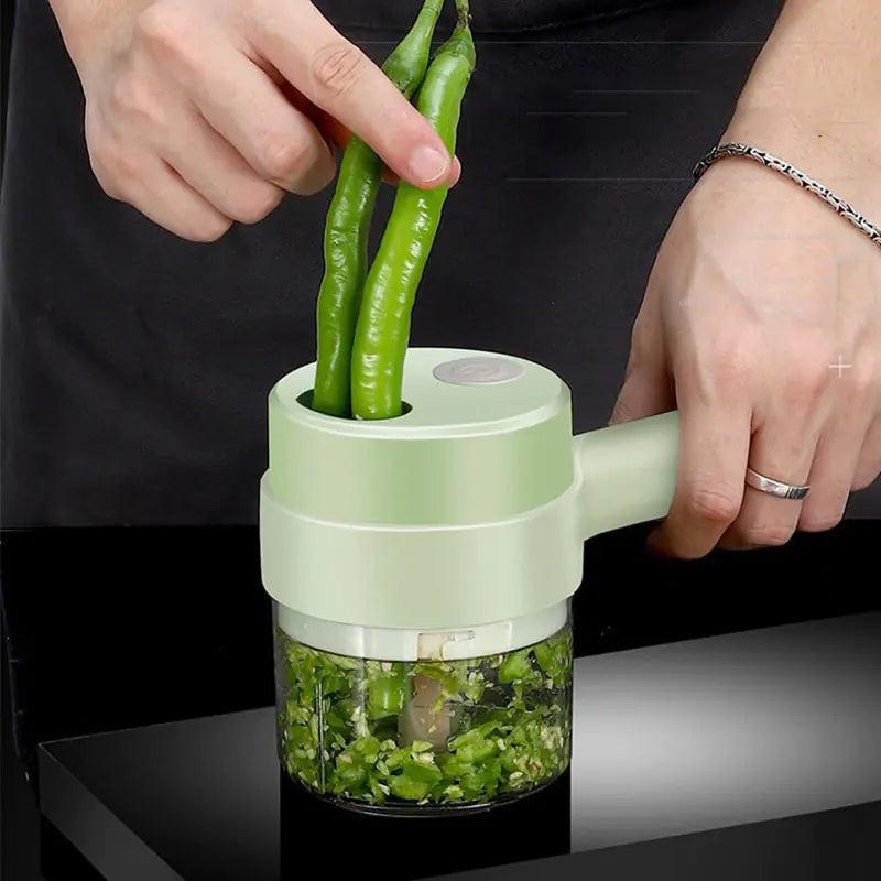 Electric Vegetable Cutter Set Handheld Wireless Electric